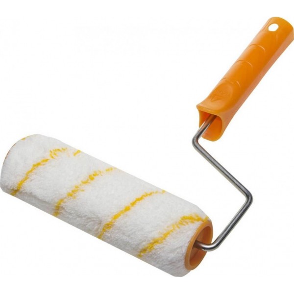 Валик с ручкой полиакрил с желт.полосой, 20 см, ворс 12 мм, диам.47 мм