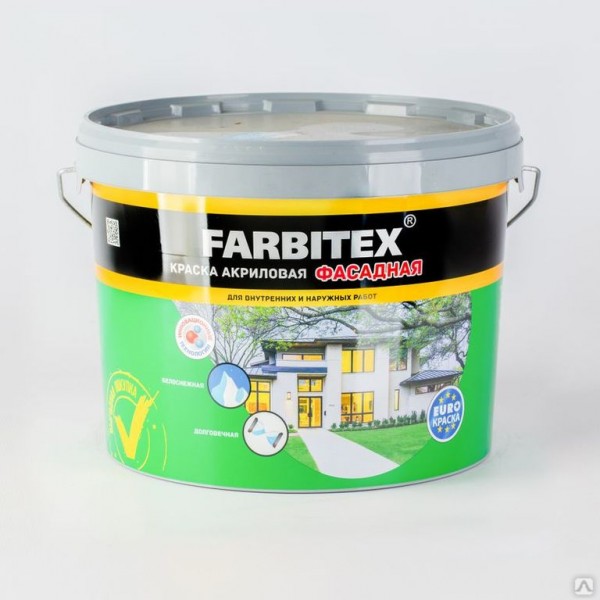 Краска акриловая фасадная "FARBITEX" 13 кг