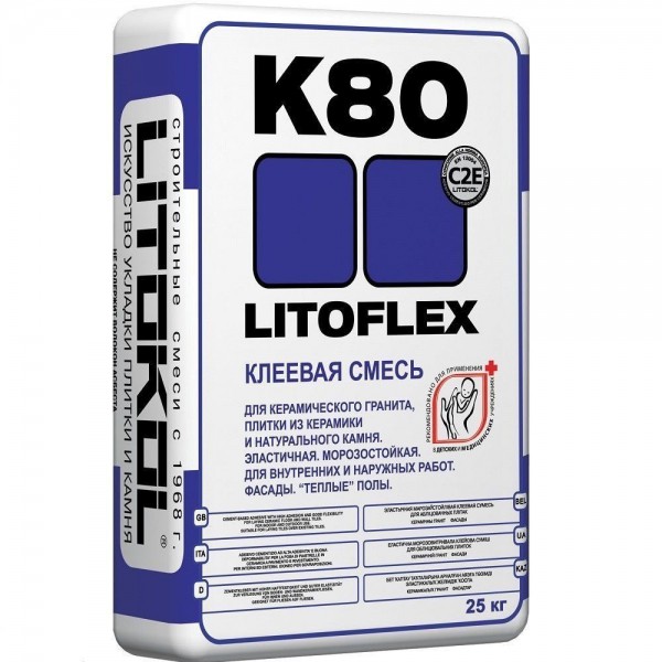 Клей плиточный LitoFlex K80 25 кг