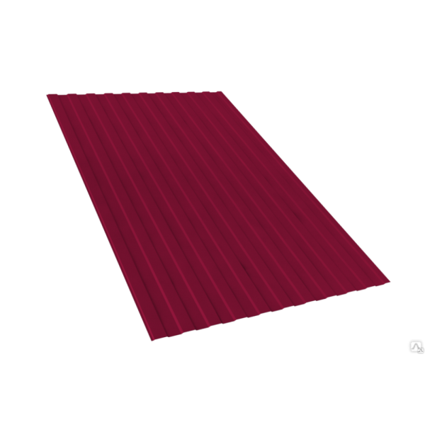 Профнастил С8-1200-0,5 Винно-Красный (RAL 3005) 