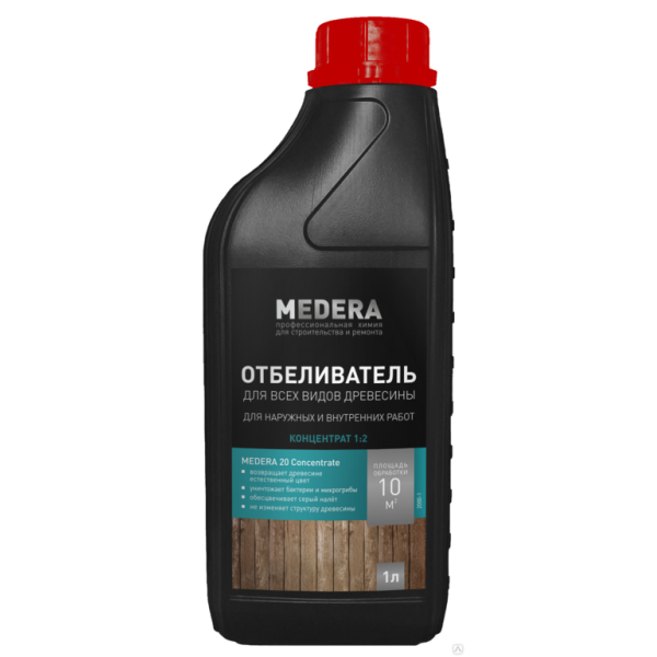 Medera 20 1 л Отбеливатель для древесины (2 л готового продукта)